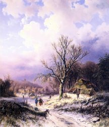 Alexander Joseph Daiwaille Snowy Landscape