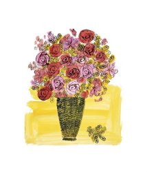 Andy Warhol Basket of Flowers C 1958