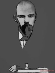 Andy Warhol Red Lenin W&b