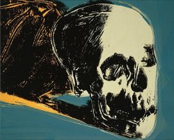 Andy Warhol Skull C 1976 Yellow on Teal