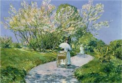 Childe Hassam A Walk in The Park