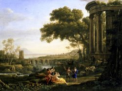 Claude Lorrain Landscape with Nymph And Satyr Dancing