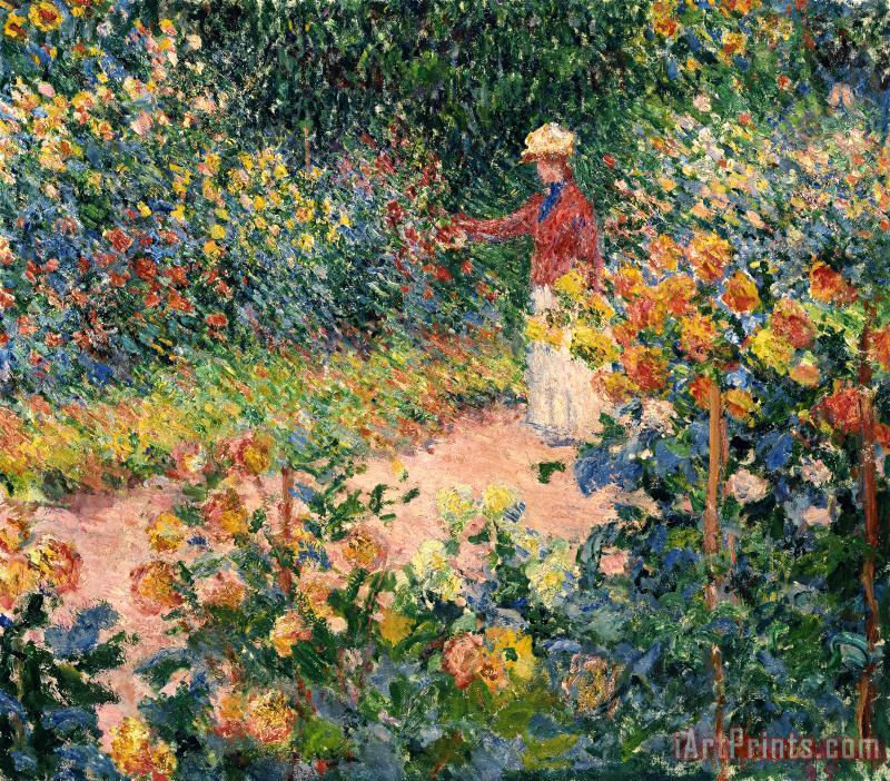 Garden at Giverny painting - Claude Monet Garden at Giverny Art Print