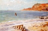 Seascape at Sainte Adresse by Claude Monet