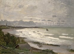 Claude Monet The Beach at Sainte Adresse