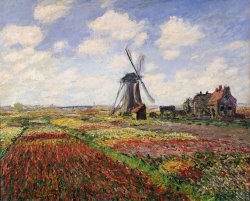 Claude Monet Tulip Fields with the Rijnsburg Windmill