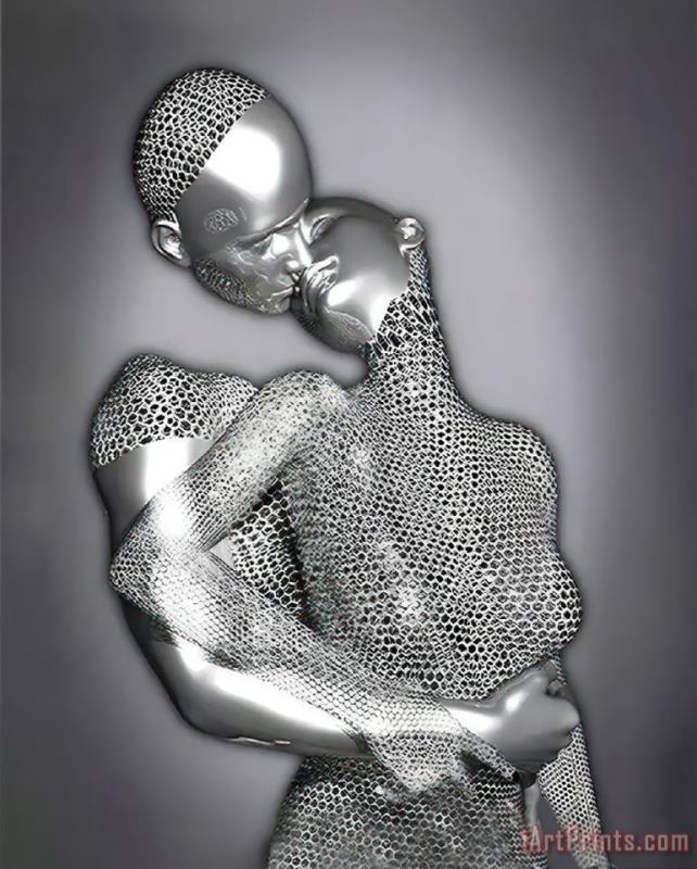 The Kiss painting - Collection The Kiss Art Print