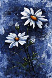 Edit Voros My flowers - Daisies blue