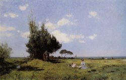 Edmond Charles Joseph Yon Au Bord De La Mer