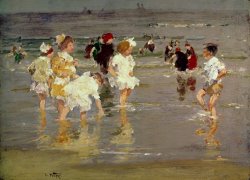 Edward Henry Potthast Children on the Beach