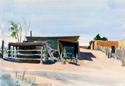 Edward Hopper Adobes And Shed New Mexico