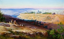 Edward Lear Jerusalem From The Mount of Olives