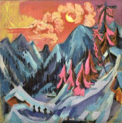 Ernst Ludwig Kirchner Winter Landscape in Moonlight