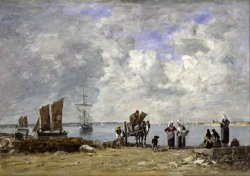 Eugene Boudin Fishermen's Wives at The Seaside