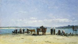 Eugene Louis Boudin The Breton Fishermens Wives
