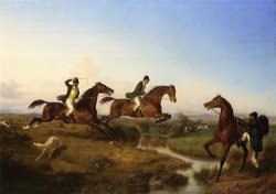 Filippo Palizzi Hunting in The Neopolitan Countryside