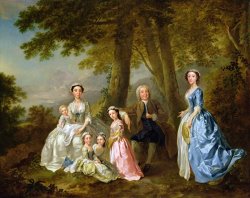 Francis Hayman Samuel Richardson seated with his family