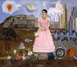 Frida Kahlo Self Portrait on The Borderline Between Mexico And The United States