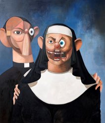 George Condo Nun And Priest, 2007