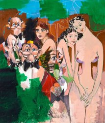 George Condo The Executives And Their Wives, 2011