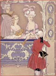 Georges Barbier Women In A Theater Box