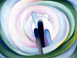 Georgia O'keeffe Grey Blue Black Pink Circle, 1929