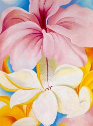 Georgia O'keeffe Hibiscus with Plumeria