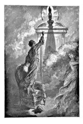 Gustave Dore Raven On Bust Edgar Allan Poe Illustration