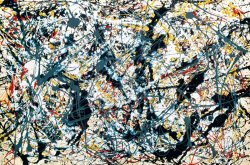 Jackson Pollock Silver on Black