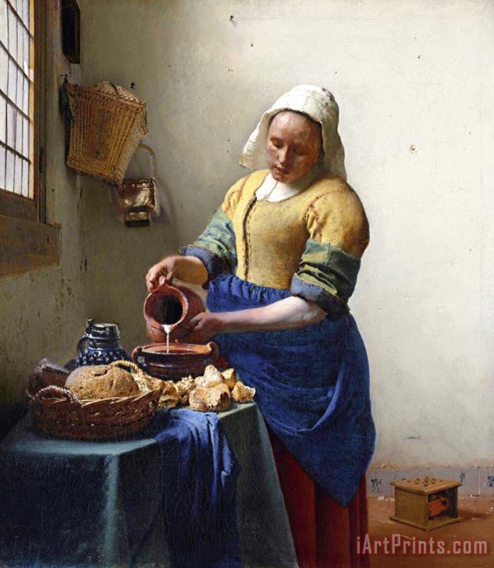 Jan Vermeer The Milkmaid Art Print