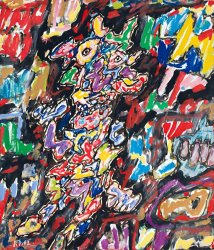 Jean Dubuffet Personnage Et Paysage, 1962