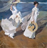 Strolling along the Seashore by Joaquin Sorolla y Bastida