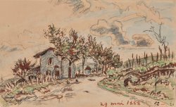 Johan Barthold Jongkind Hameau Pres De La Cote Saint Andre ( Recto ); La Croix Soulier a La Cote Saint Andre ( Verso ), 1888