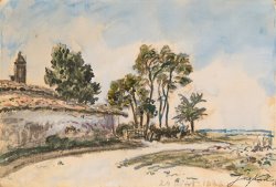 Johan Barthold Jongkind La Sortie Du Village, Dauphine ( Recto ; Verso ), 1883