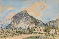 Johan Barthold Jongkind Le Casque De Neron, Plaine De Sassenage, Dauphine ( Recto ; Verso )