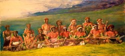 John LaFarge Chiefs And Performers in War Dance, Fiji