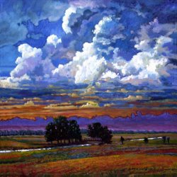 John Lautermilch Evening Clouds Over the Prairie