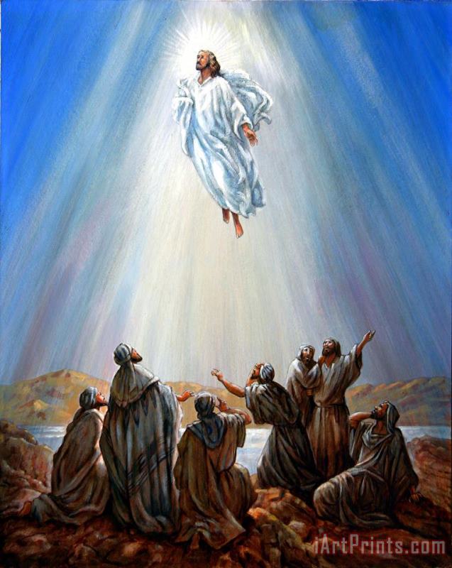 Jesus Taken up into Heaven painting - John Lautermilch Jesus Taken up into Heaven Art Print