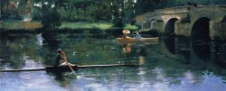 John Lavery The Bridge at Grez