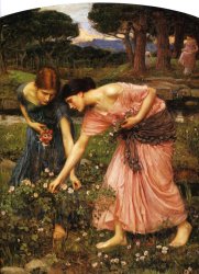 John William Waterhouse Gather Ye Rosebuds While Ye May