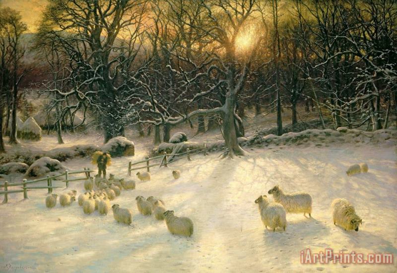 Joseph Farquharson The Shortening Winters Day is Near a Close Art Print