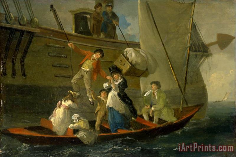 A Married Sailor's Adieu painting - Julius Caesar Ibbetson A Married Sailor's Adieu Art Print