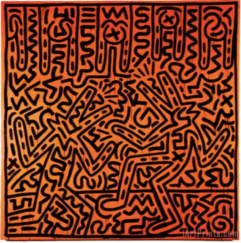Haring II painting - Keith Haring Haring II Art Print Haring II painting - Keith Haring Haring II Art Print