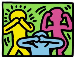 Keith Haring Pop Shop See No Evil Hear No Evil Speak No Evil