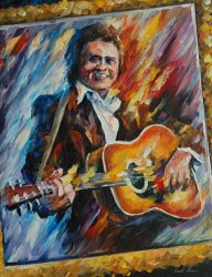 Leonid Afremov Johnny Cash In The Mirror