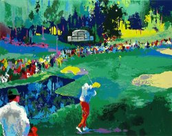 Leroy Neiman 16th at Augusta