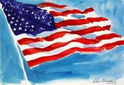 Leroy Neiman American Flag