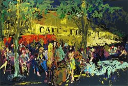 Leroy Neiman Cafe De Flore La Nuit
