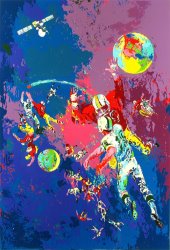 Leroy Neiman Satellite Football