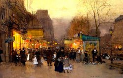 Luigi Loir Porte St Martin at Christmas Time in Paris